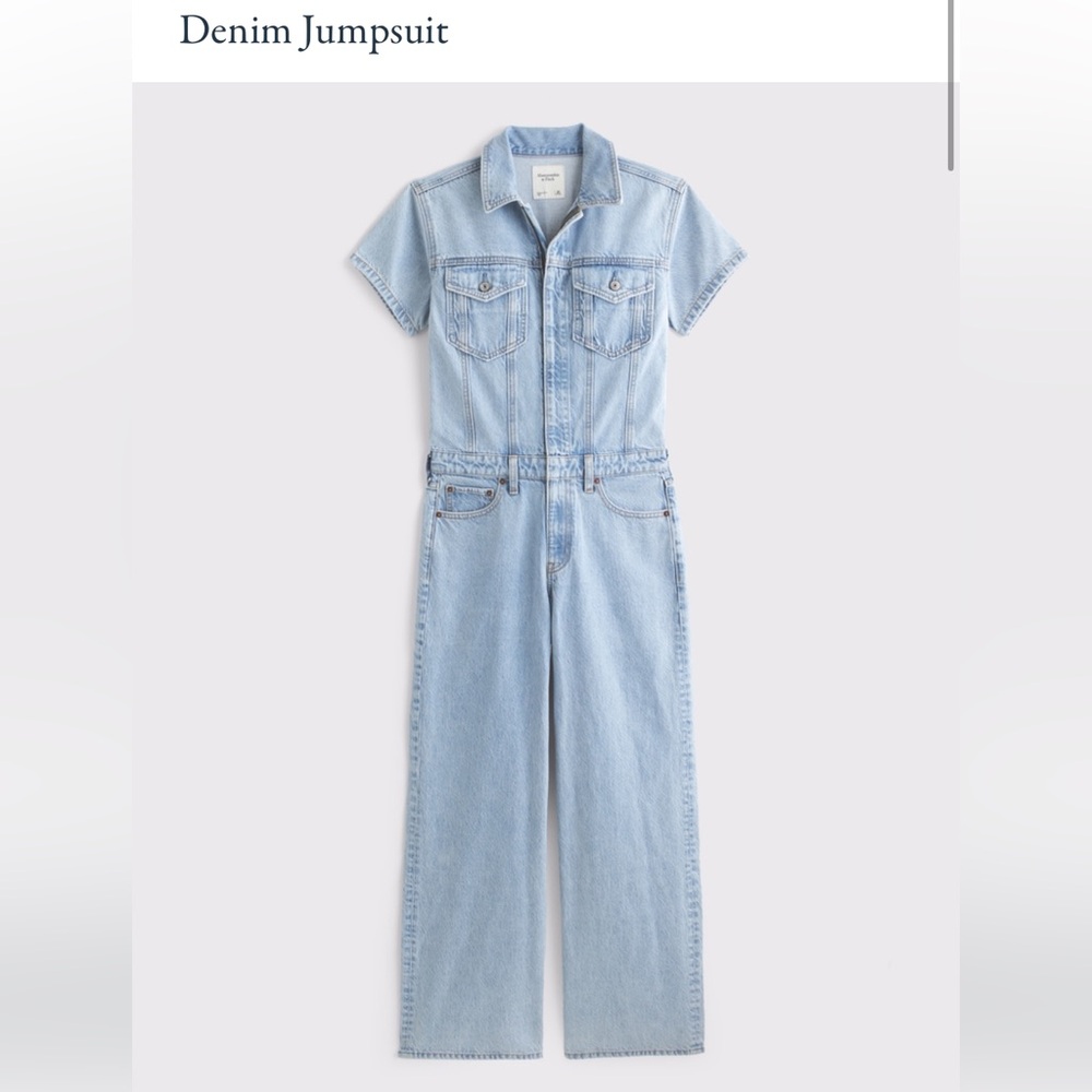 Abercrombie & Fitch Light Blue Women's Denim jumpsuit